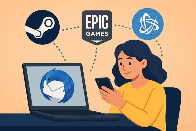 Manage your Steam, Epic, and Battle.net accounts with Thunderbird