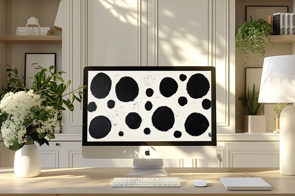Minimalist Dot Composition - Desktop Wallpaper