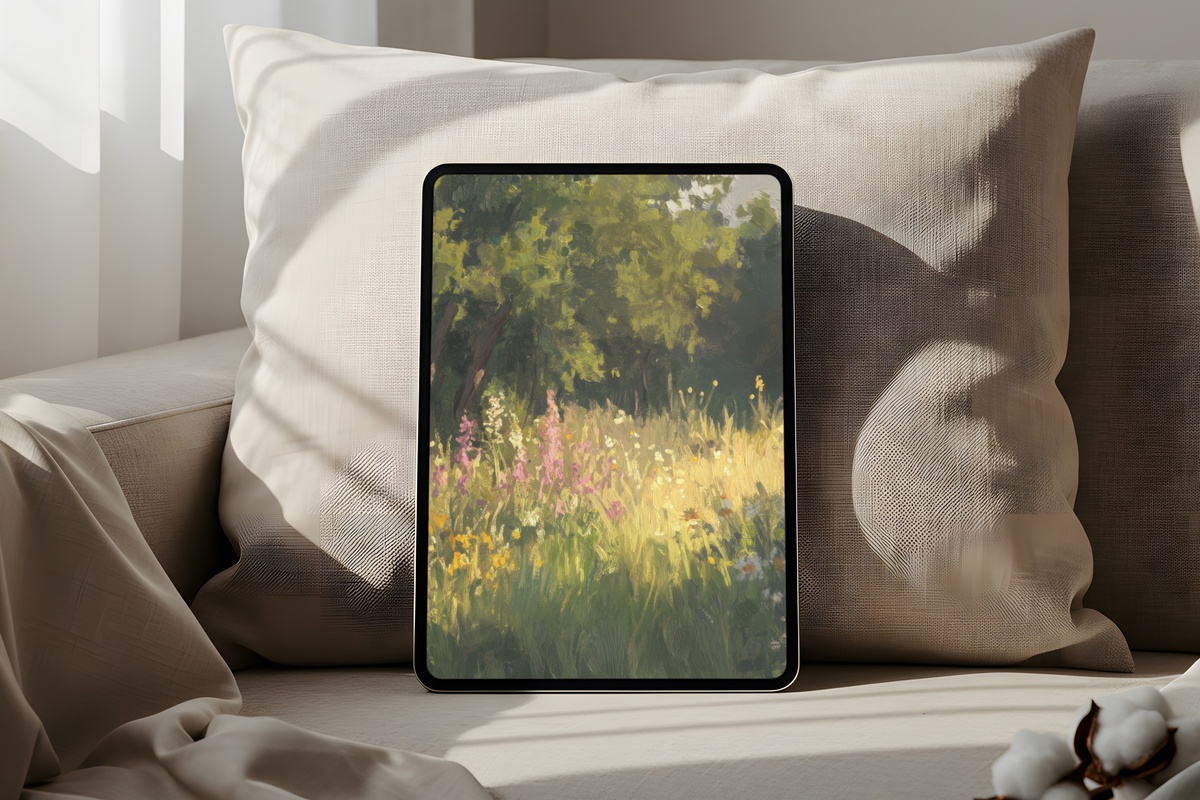 Gentle Radiance Over Secret Garden Summer iPad Wallpaper