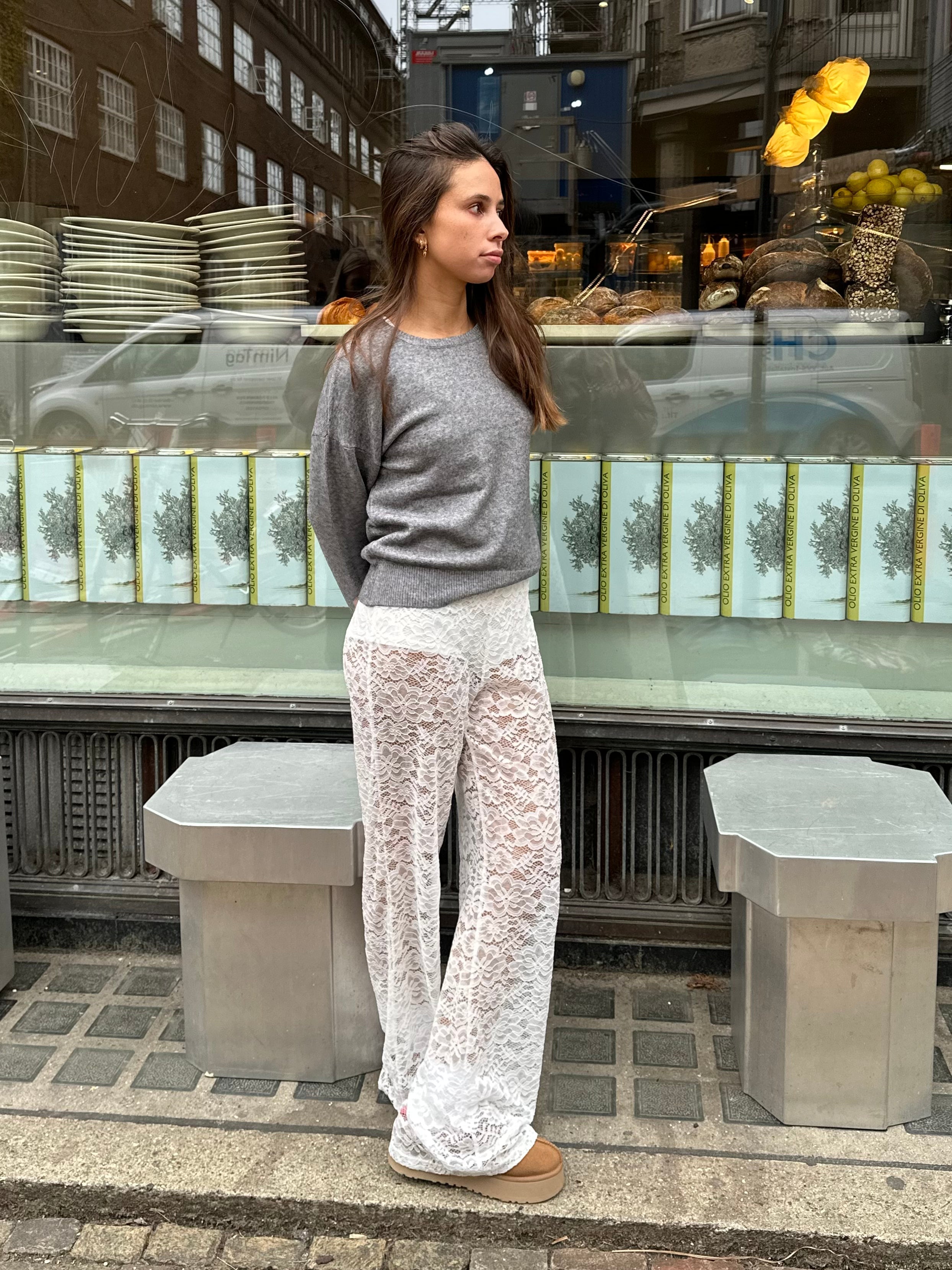 Lavisa - Women's Sheer Lace Flared Pants - Festival Beach Trousers