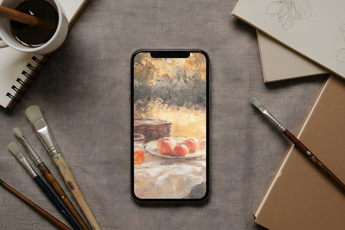 Autumn Picnic Warmth Fall iPhone Wallpaper