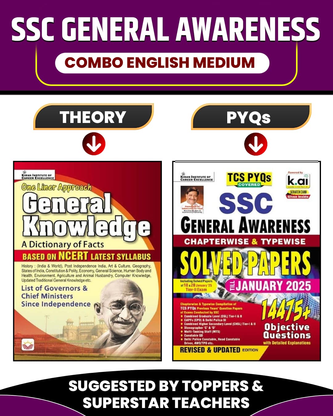 SSC General Awareness 2025 COMBO Theory Book + Chapterwise & Typewise PYQs (English Medium) 