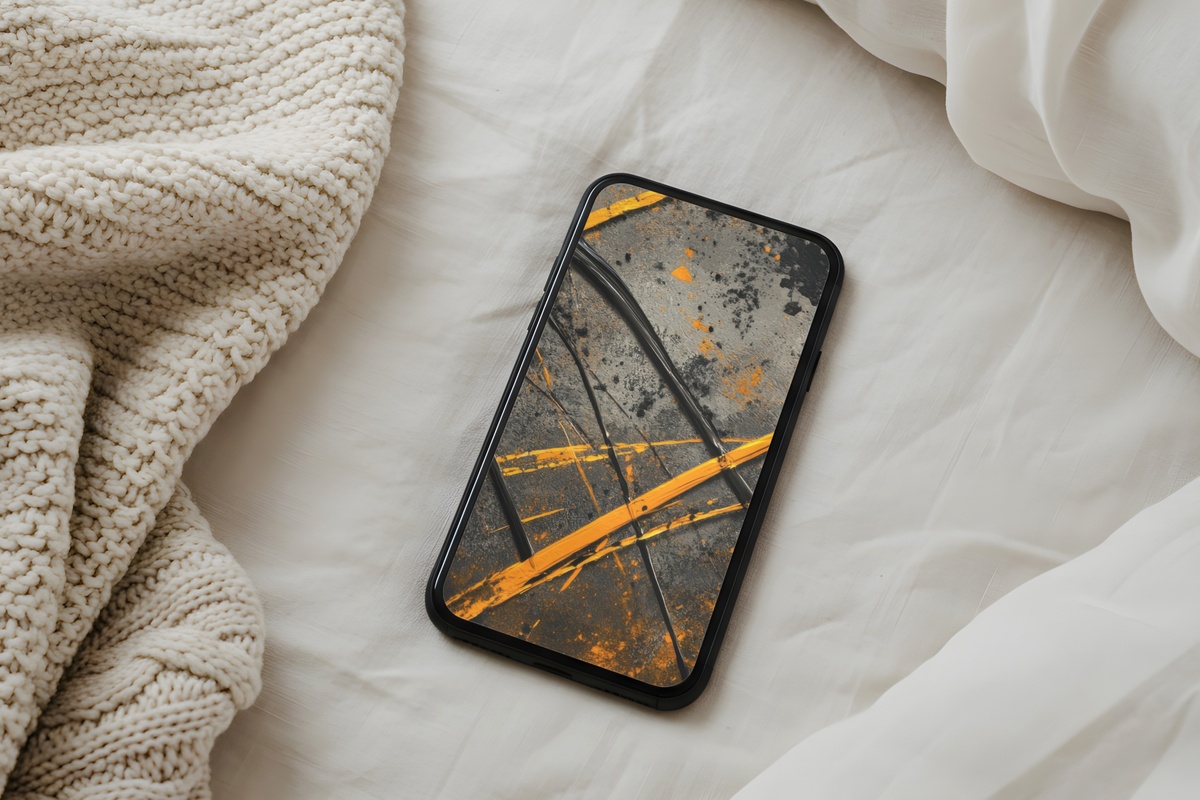 Textured Line Flow modern iPhone wallpaper with flowing abstract lines