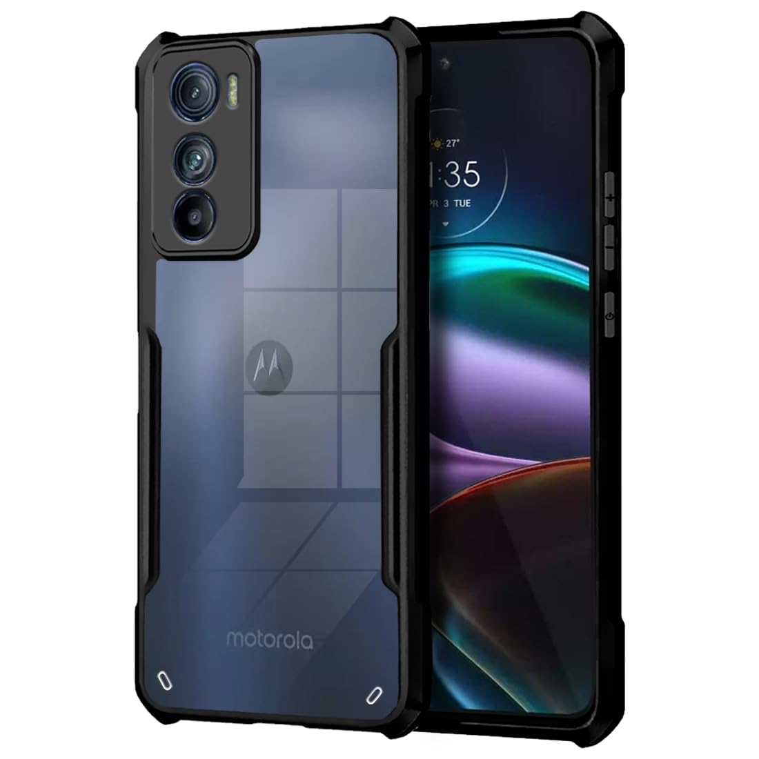 Black Border - Transparent Back iPaky Mobile Back Cover Case