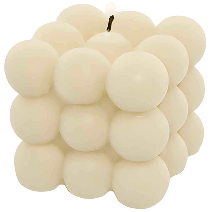 Vela aromática beige, 6x6cm, cera