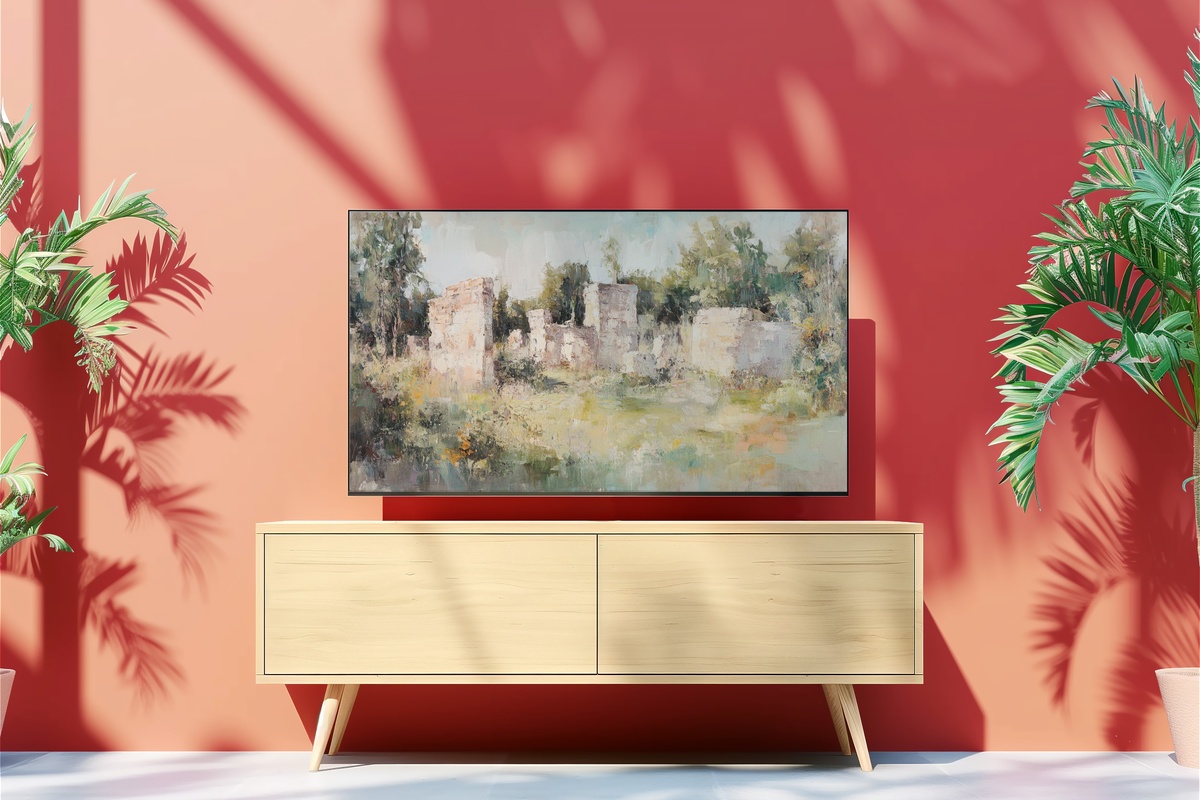Timeless Echoes Among Ruins Vintage Frame TV Art