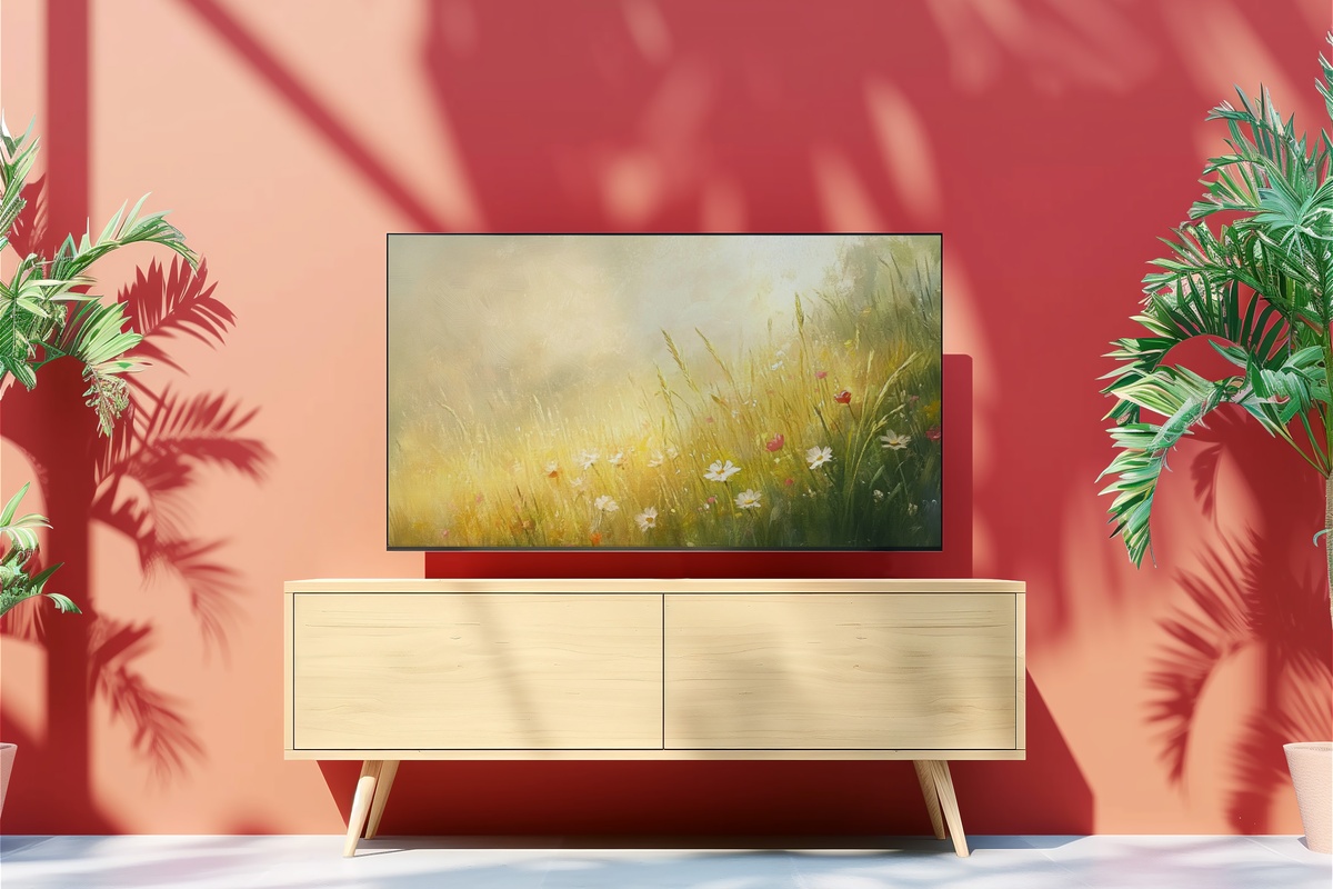 Blooming Meadow Bliss Landscape Frame TV Art