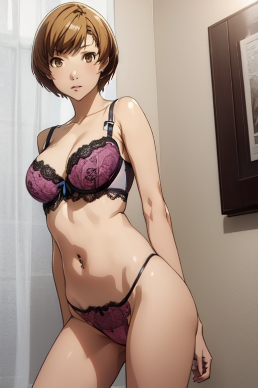 里中 千枝 by もちぞう with chie satonaka, persona 4, girl, breasts