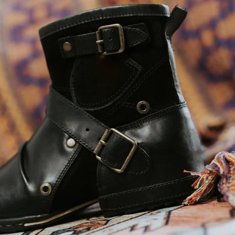 Lavisa - Men's Vintage Western Ankle Boots