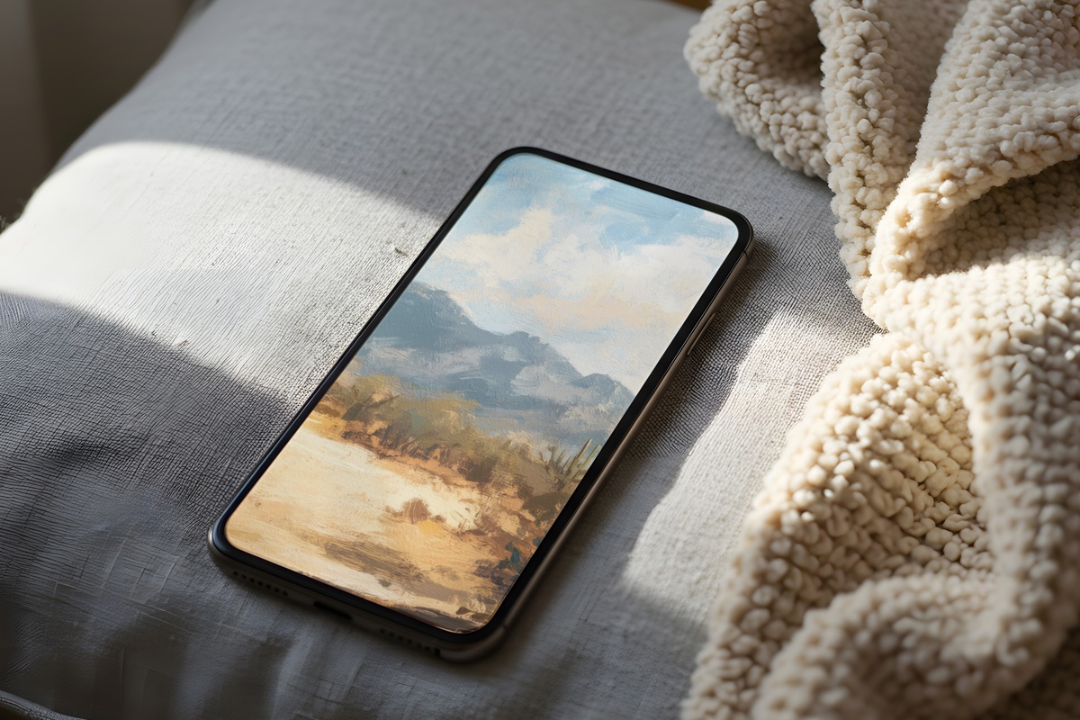 Desert's Elegant Symphony Summer iPhone Wallpaper — warm earth tones in a desert-inspired phone background