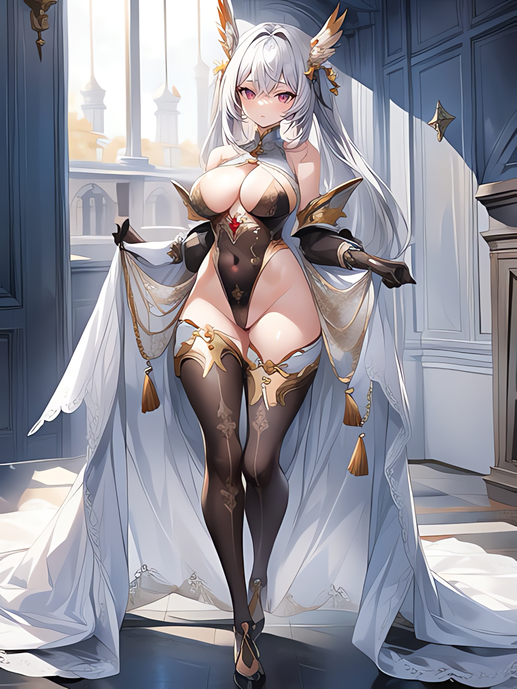 彷徨う魂 人造少女・ホムンクルス マスター私は、何をすれば? by アイラテンペスト with girl, large breasts, ass, thighs, original, mecha girl