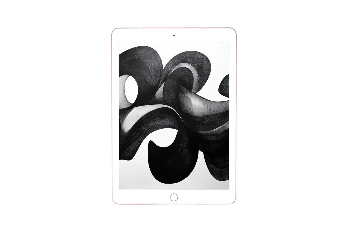 Monochrome Inked Whimsy black and white iPad wallpaper