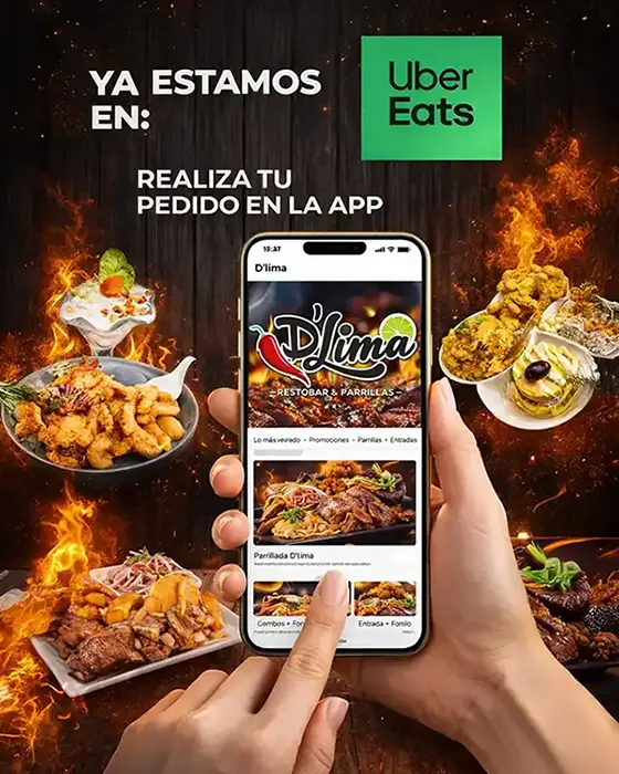 Promoción de D'Lima Restobar en Uber Eats