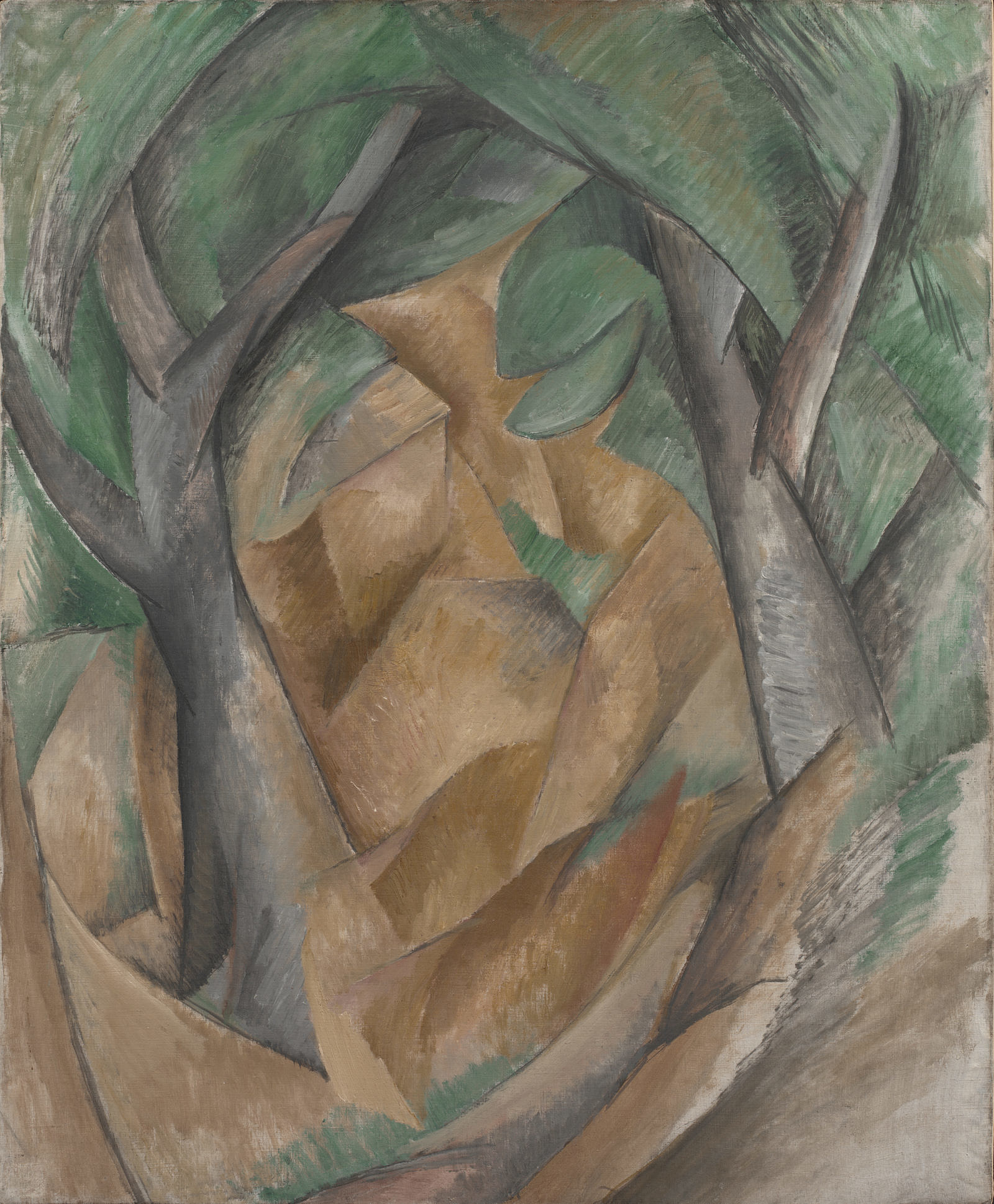Georges Braque, Trees at L'Estaque, 1908. Oil on canvas.