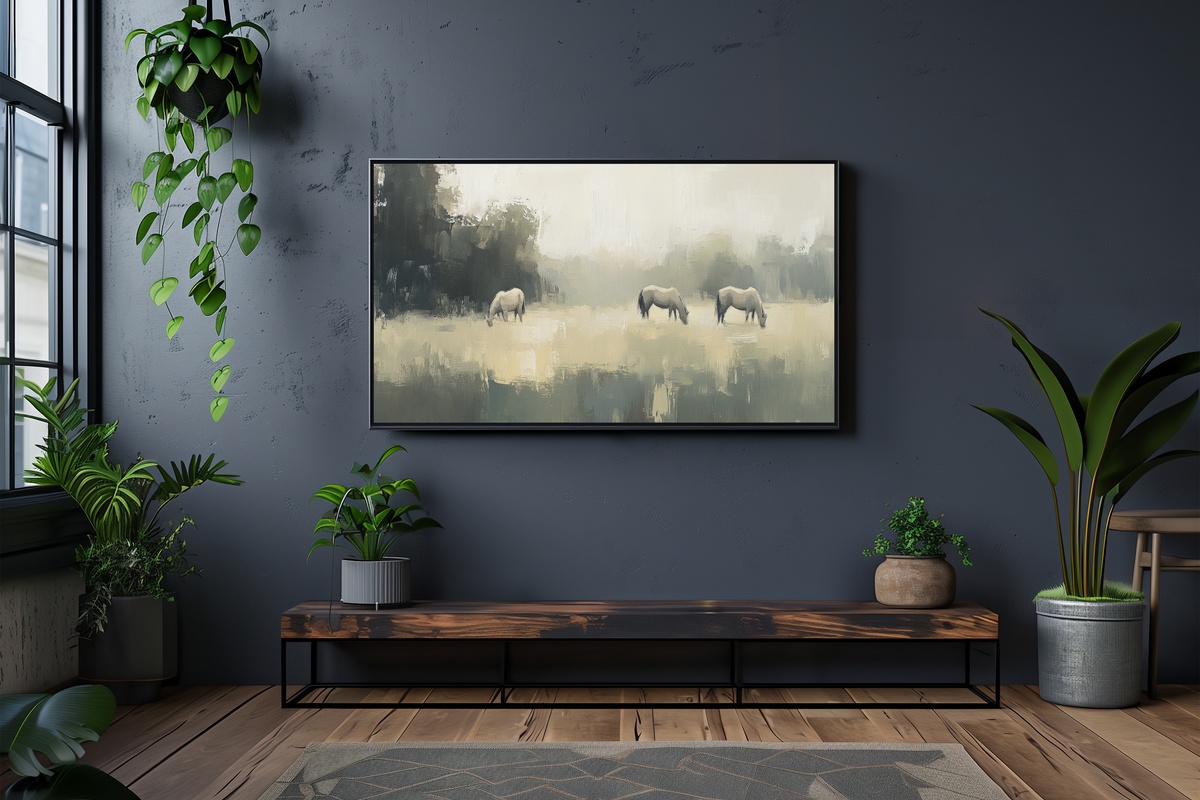 Wandering Equine Reverie Vintage Frame TV Art
