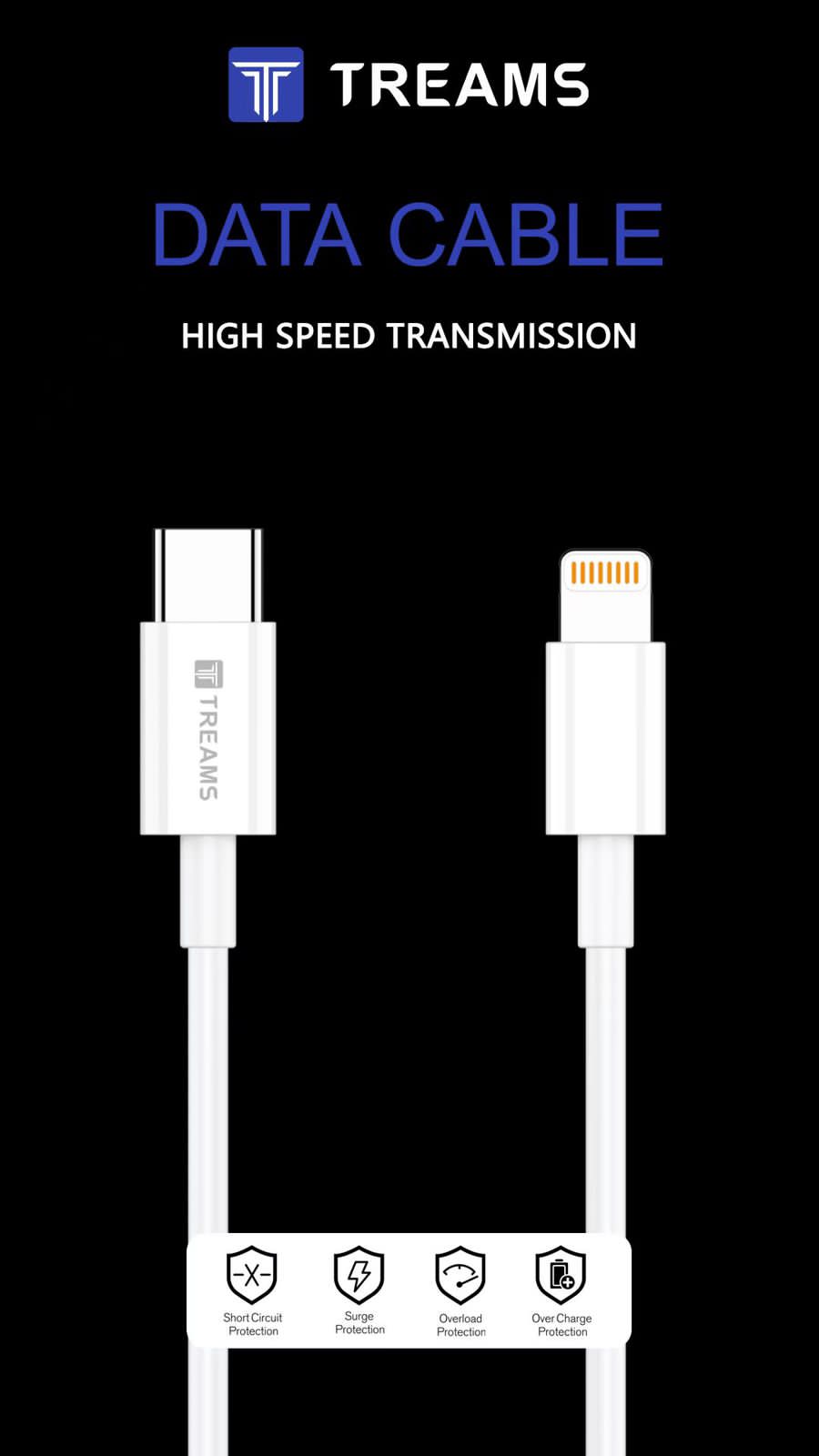 Treams TRM CB-2055 Type-C to Lightning Data Cable