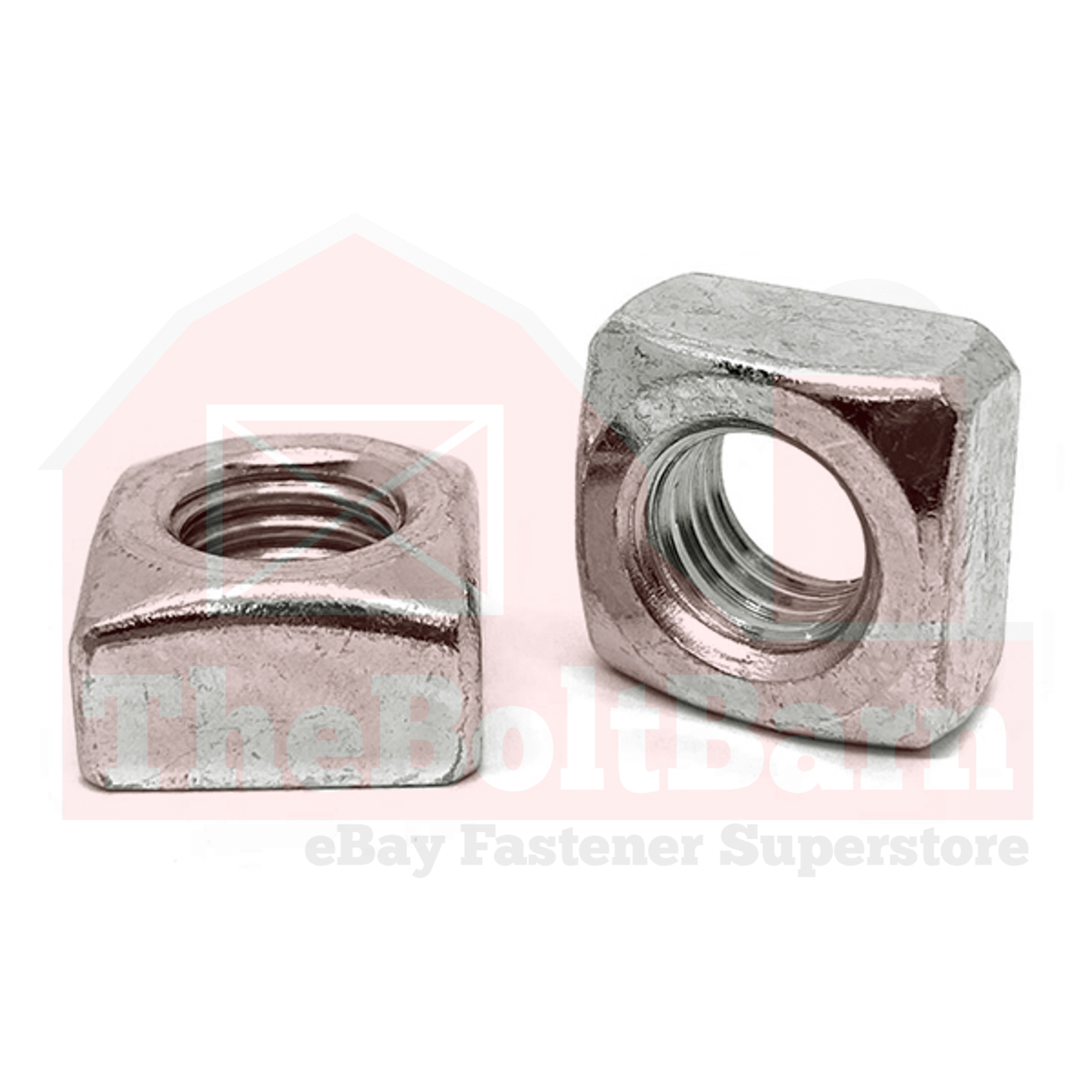 Dadi quadrati in acciaio inox 3/8"-16 18-8 filo grosso (scegli quantità) - Foto 2 di 7