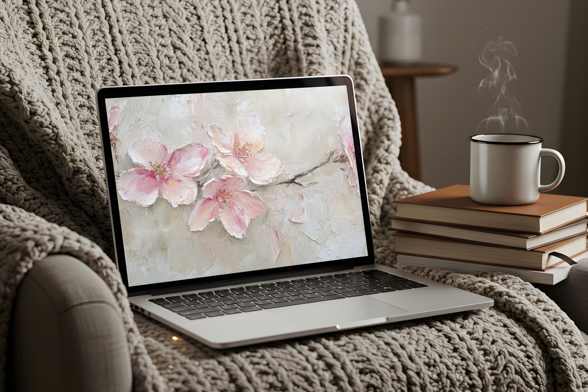 Pastel Blossom Harmony Spring Desktop Wallpaper