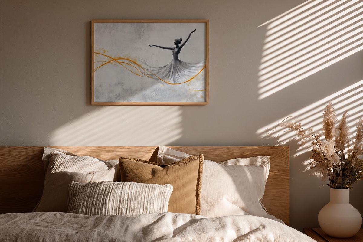 Line Dancer's Minimalist Flow - Printable Wall Art