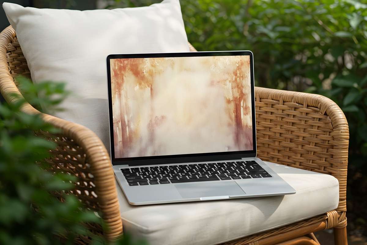 Abstract Forest Autumn Harmony Desktop Wallpaper - abstract autumn forest in layered warm tones