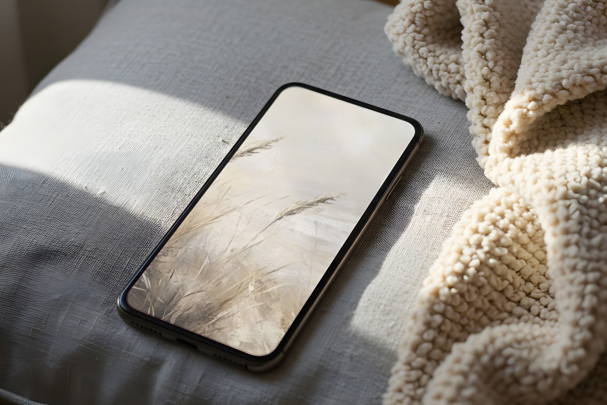 Ethereal Dunes Daydream iPhone Wallpaper - warm beige and sand tonal gradient