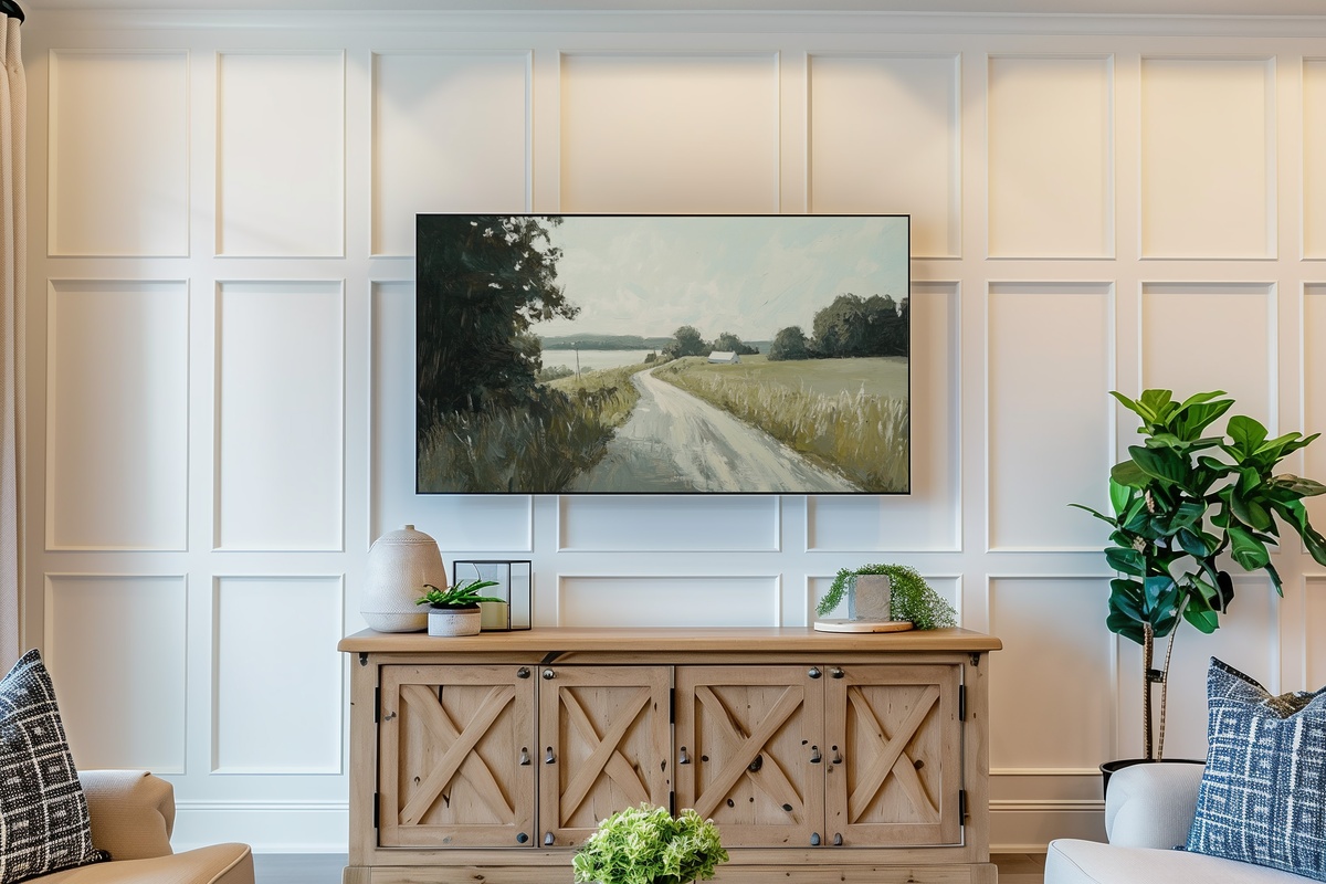 Pastoral Pathways Musings Vintage Frame TV Art