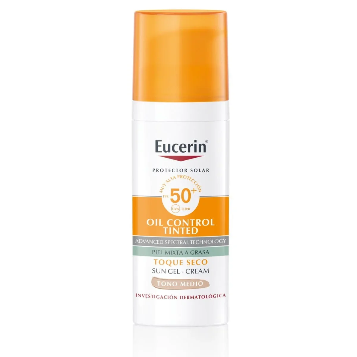 Eucerin Sun 50+ Oil Control Toq Seco Tono Medio Fco/50 ml