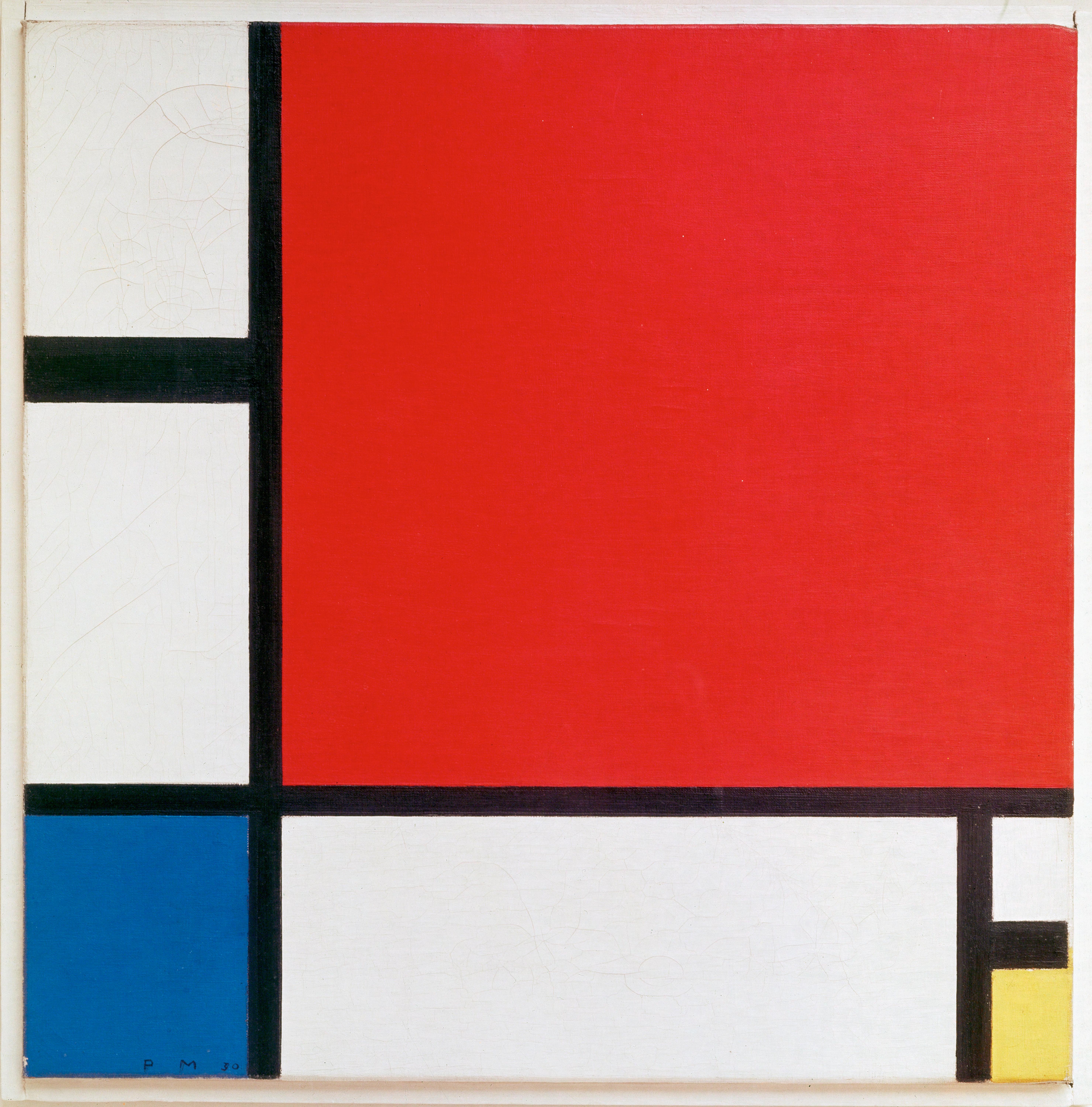 Piet Mondrian, Composition II in Red, Blue, and Yellow, 1930. Oil on canvas.