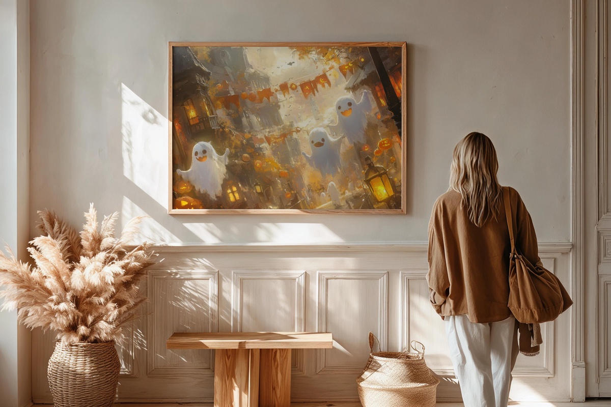 Ghostly Halloween decorating fun printable wall art