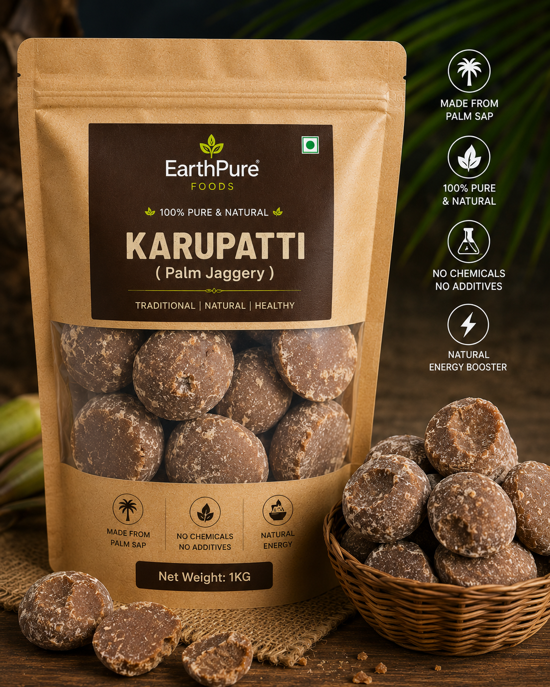 1kg Pure Karupatti – family pack
