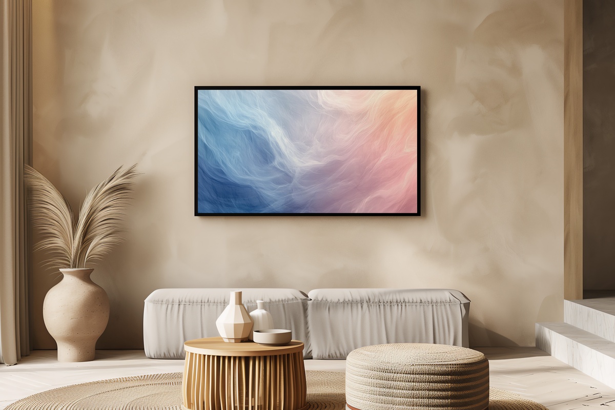 Brushstroke Dreamscape Waves Abstract Frame TV Art