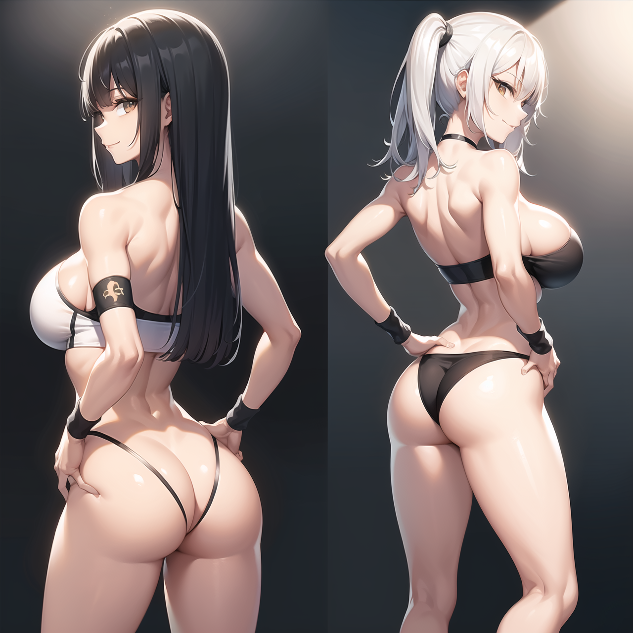 2画面 後ろ向き by リュー@AIart