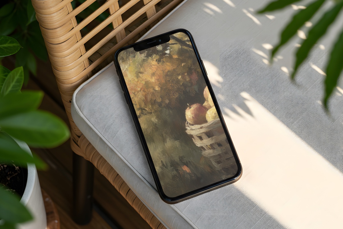 Orchard Apple Harvest Fall iPhone Wallpaper