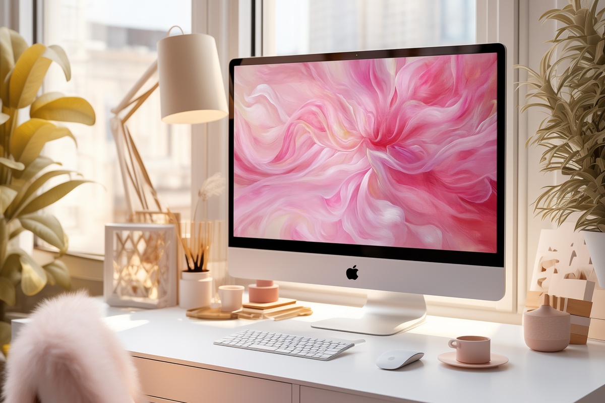 Floral Swirl Fantasia Abstract Desktop Wallpaper