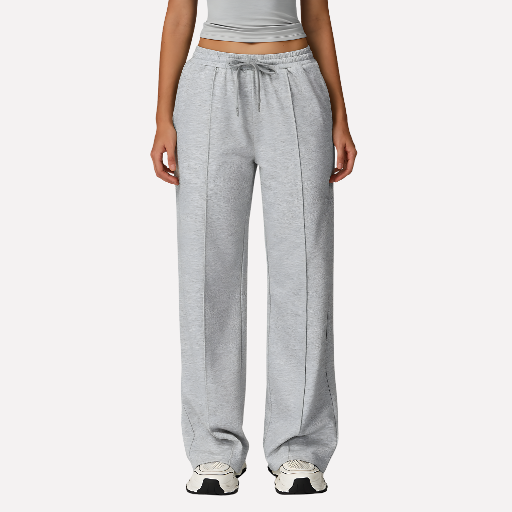 Lavisa - Women's Wide Leg Lounge Sweatpants - Drawstring High Waist