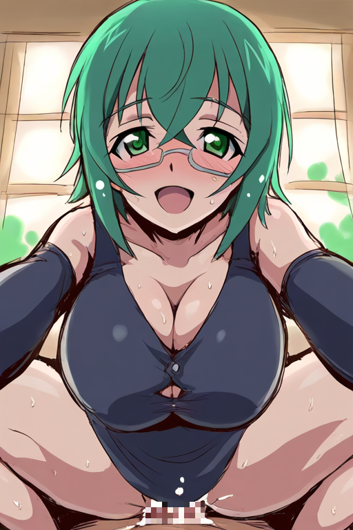 山田真耶のAIエロエロ落書きもの5 by 催●スマホの淫魔 with infinite stratos, cleavage, female teacher, swimsuit