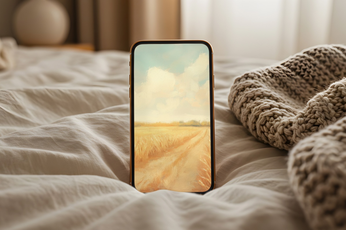 Celestial Golden Harvest Summer iPhone Wallpaper