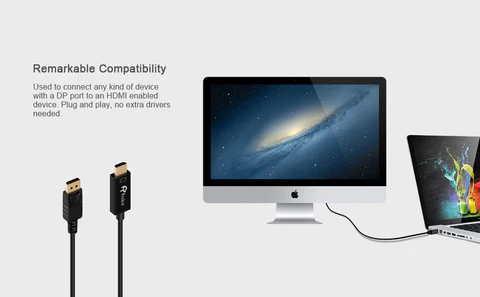 DisplayPort to HDMI cable