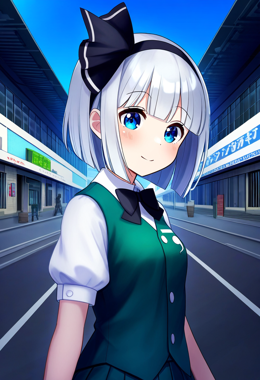 【リクエストより】妖夢と主人公君 by aoka with ai art, Touhou, Touhou Project, Youmu Konpaku