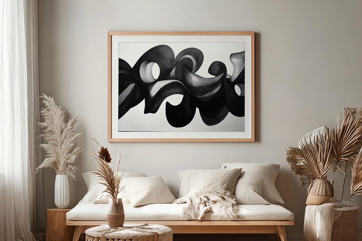 Monochrome Inked Whimsy black and white printable wall art