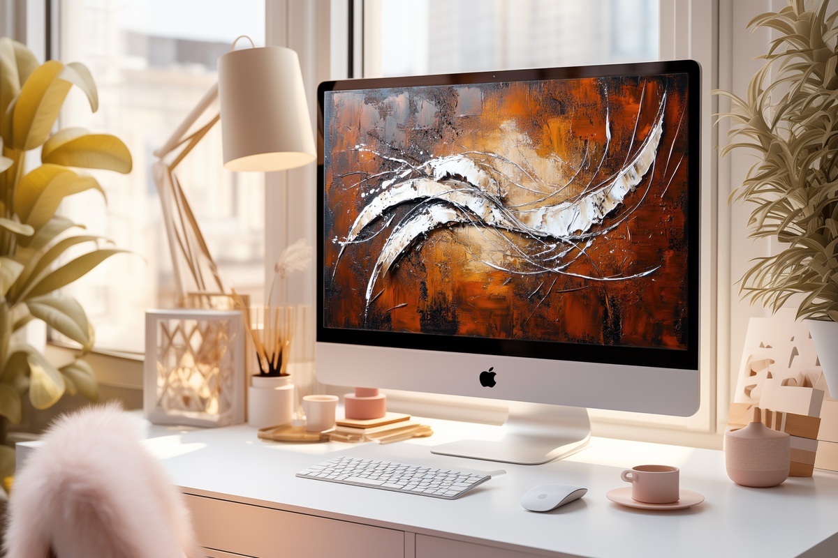 Textural Line Harmony Desktop Wallpaper