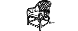 Wicker chair divider Deanna's World
