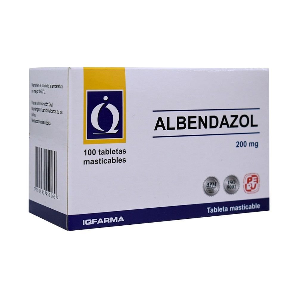 Albendazol 200 Mg Iqfarma Cja/100 Tab