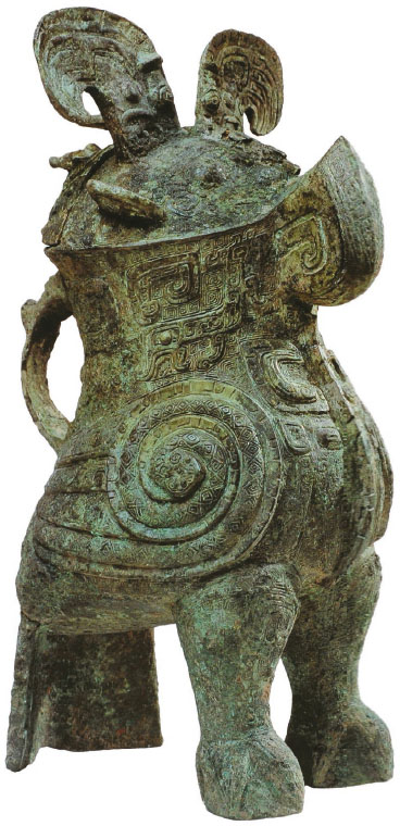 Owl-Shaped Bronze Wine Vessel (Zun). Late Shang dynasty. National Museum of China, Beijing. From the tomb of Lady Fuhao.
