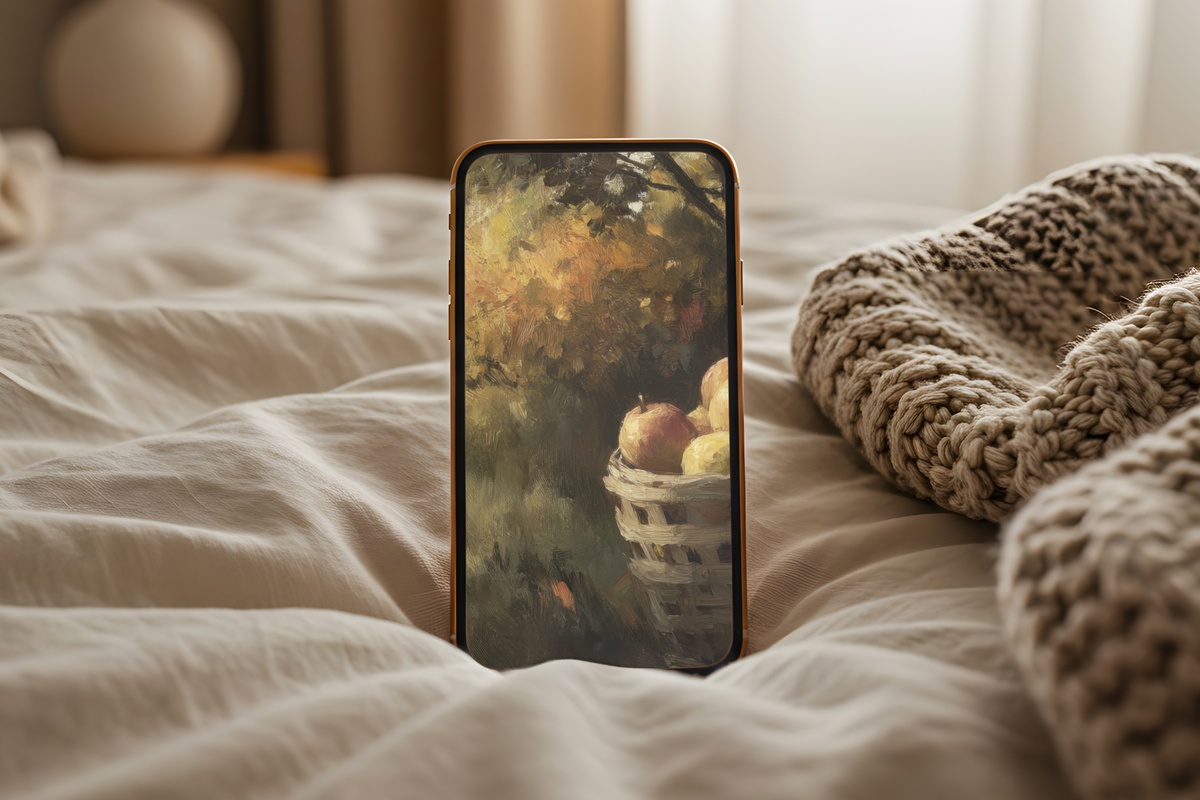 Orchard Apple Harvest Fall iPhone Wallpaper