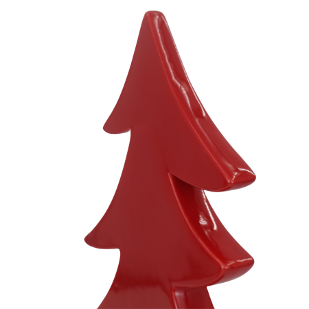 Pino navideño rojo, 42cm, cerámica