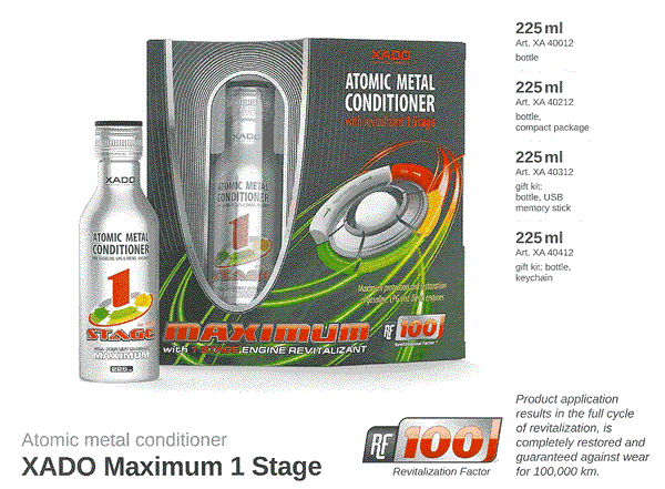 xado uk 1 stage maximum metal conditioner engine oil  additive treatment