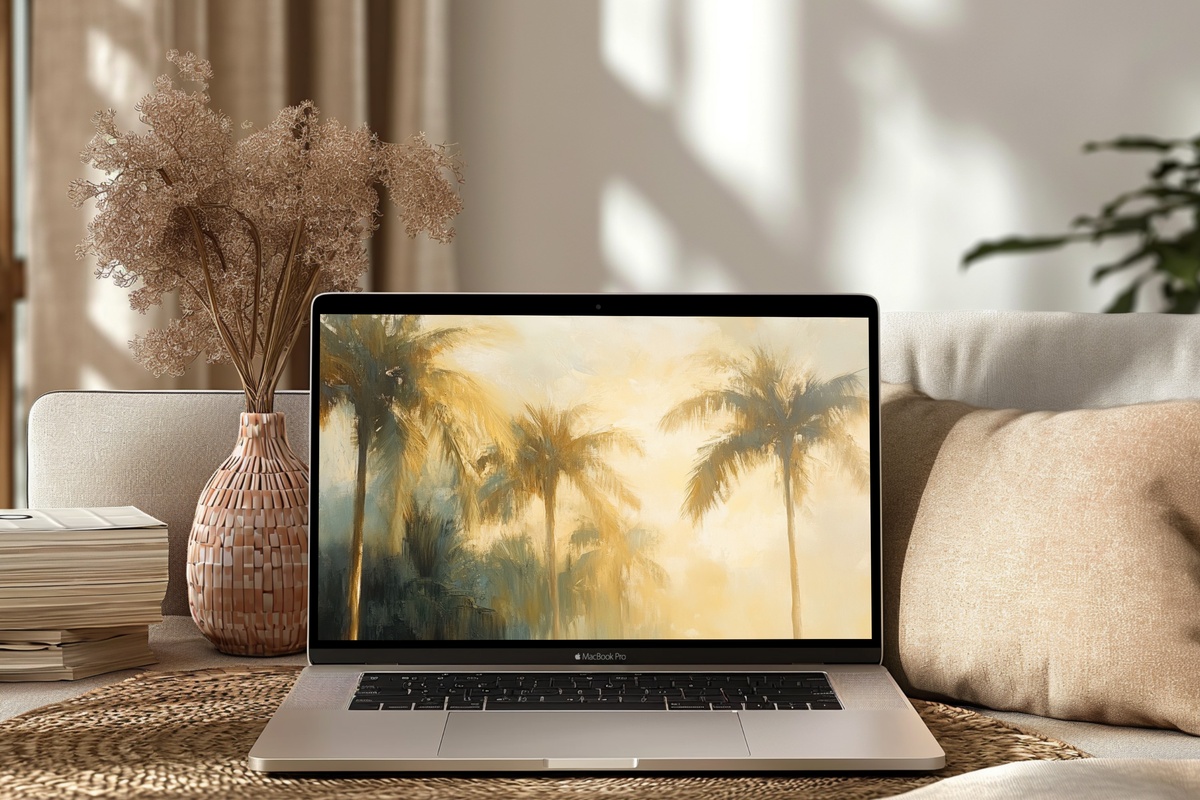 Emerald Dreams of Palm Desktop Wallpaper
