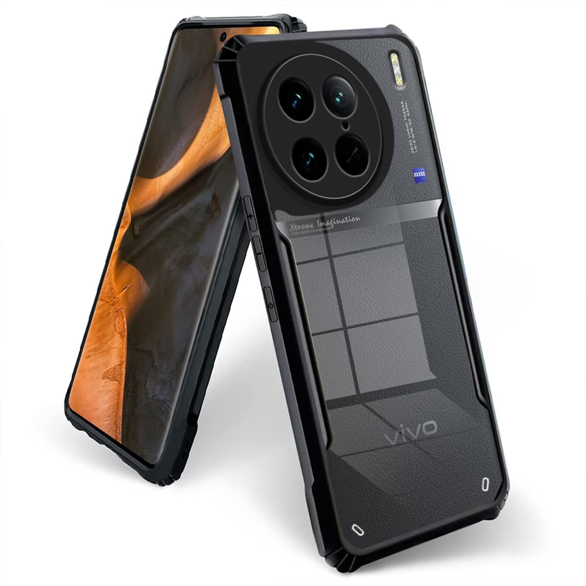 Black Border - Transparent Back iPaky Mobile Back Cover Case
