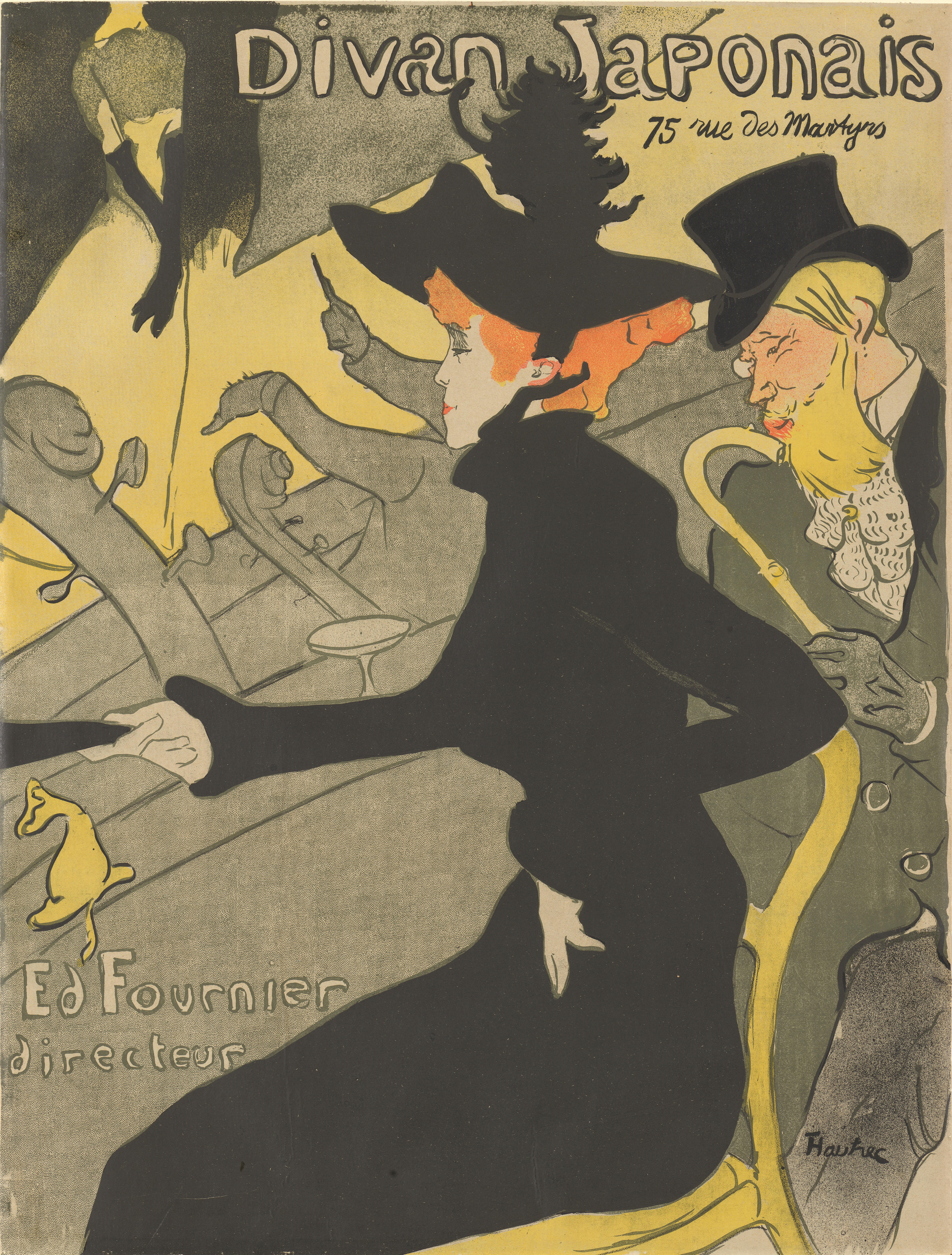 Henri de Toulouse-Lautrec, Divan Japonais, 1893. Colour lithograph.